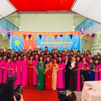 Lễ cắt băng khánh thành trường